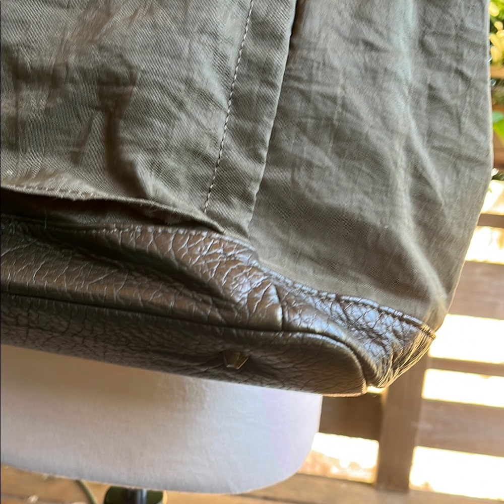 PISTIL Olive Green Shoulder Bag with Leather Handles - Picture 6 of 17